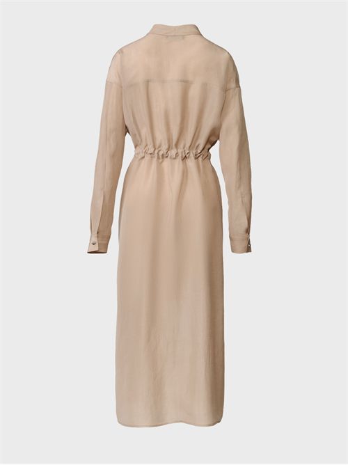 Fluid lyocell robe shirt with drawstring hem FABIANA FILIPPI | CAD266F181D9540157